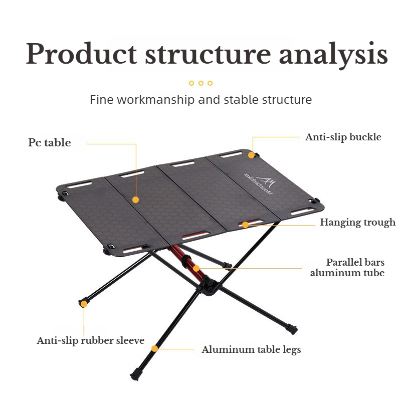 Camping Cooking Table Foldable - MOUNTAINHIKER Portable Picnic Table Beach Tables