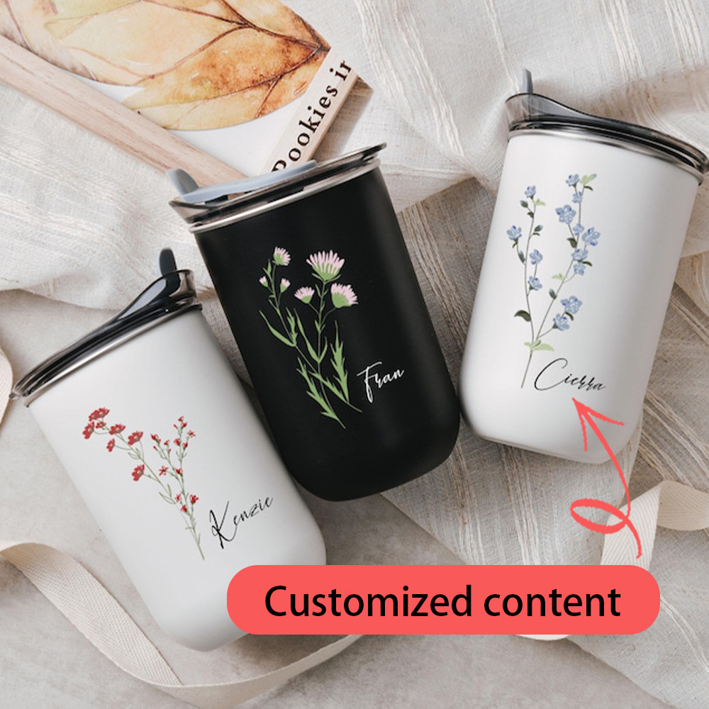 Camping Cooking Pot - Custom Name Red Wildflower Stainless Steel