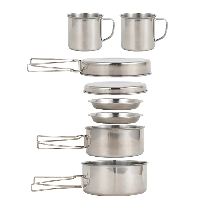 8pcs/Set Camping Cookware Mess - огляд і ціна Camping Cooking Rice