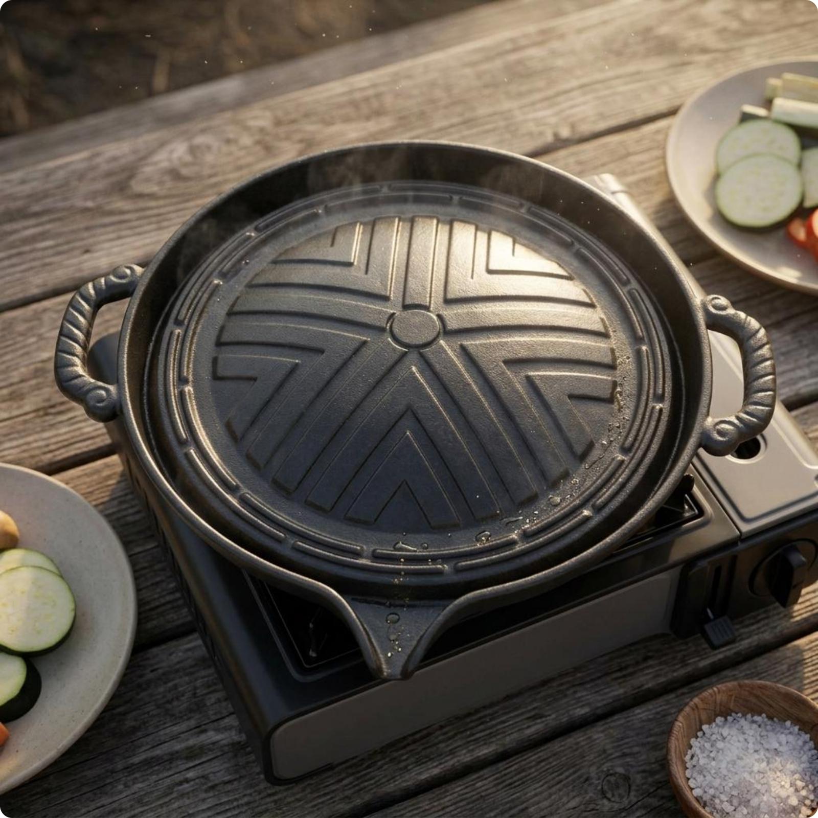 Cast Iron Oval Grill Pan for O - огляд і ціна Skillet Cast Iron Camp