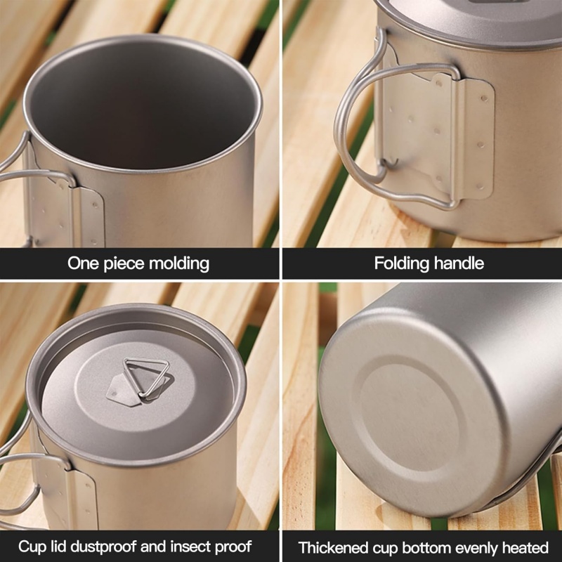 Titanium Camping Mug with Fold - огляд і ціна Camping Cooking Lightweight