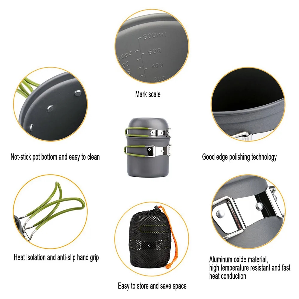 Camping Cookware Mess Kit Ultr - огляд і ціна Camping Cooking Rice