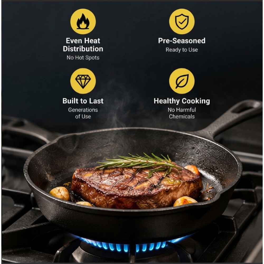 3-Piece Cast Iron Skillet Set, - огляд і ціна Skillet Cast Iron Camp