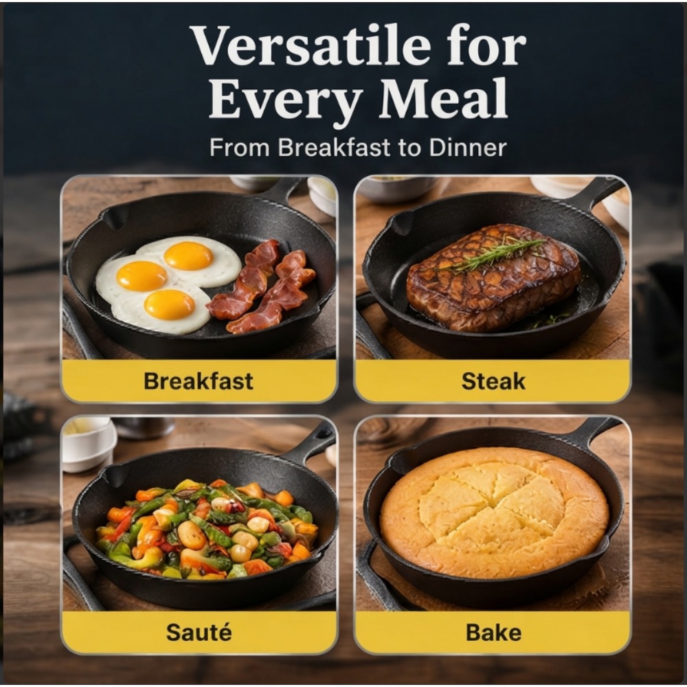 3-Piece Cast Iron Skillet Set, - огляд і ціна Skillet Cast Iron Camp