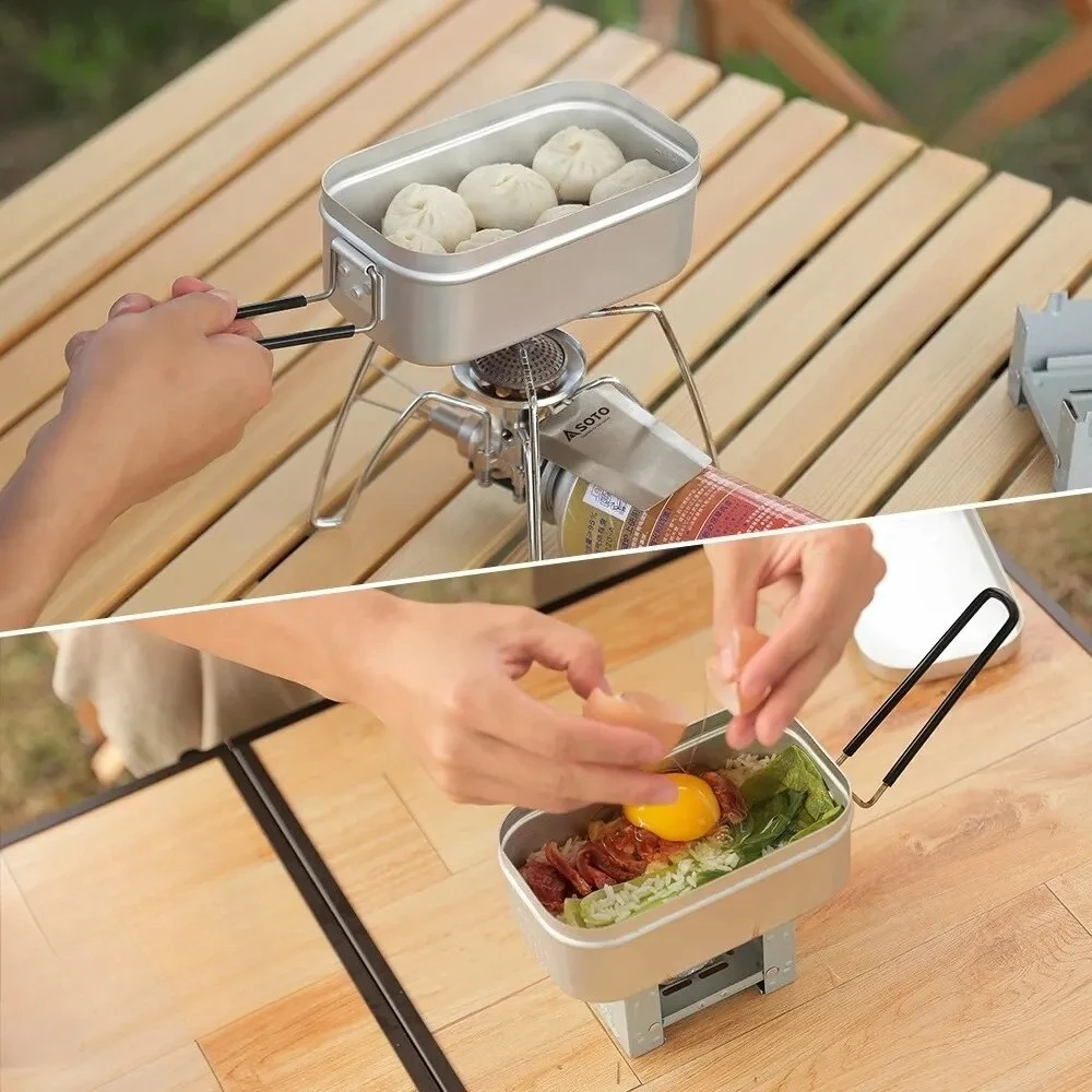 800/1400ML Aluminum Lunch Boxe - огляд і ціна Camping Cooking And Eating