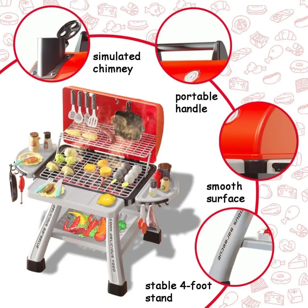Barbecue Grill Toy Set Kids BB - огляд і ціна Camping Cooking Gifts