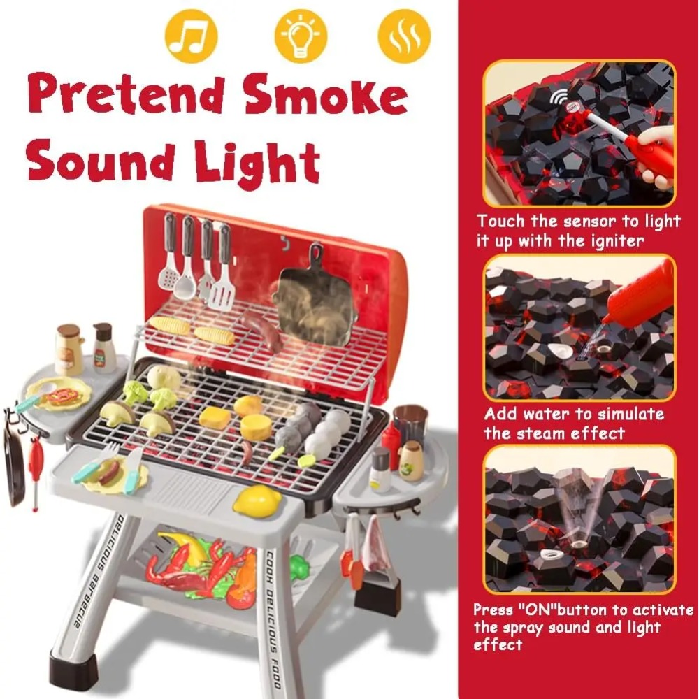Barbecue Grill Toy Set Kids BB - огляд і ціна Camping Cooking Gifts