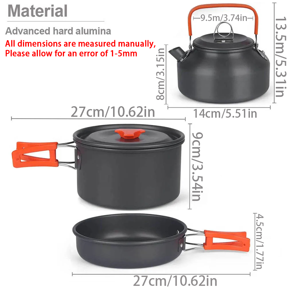1pcs/1set Camping Cookware Kit - огляд і ціна Camping Cooking Rice