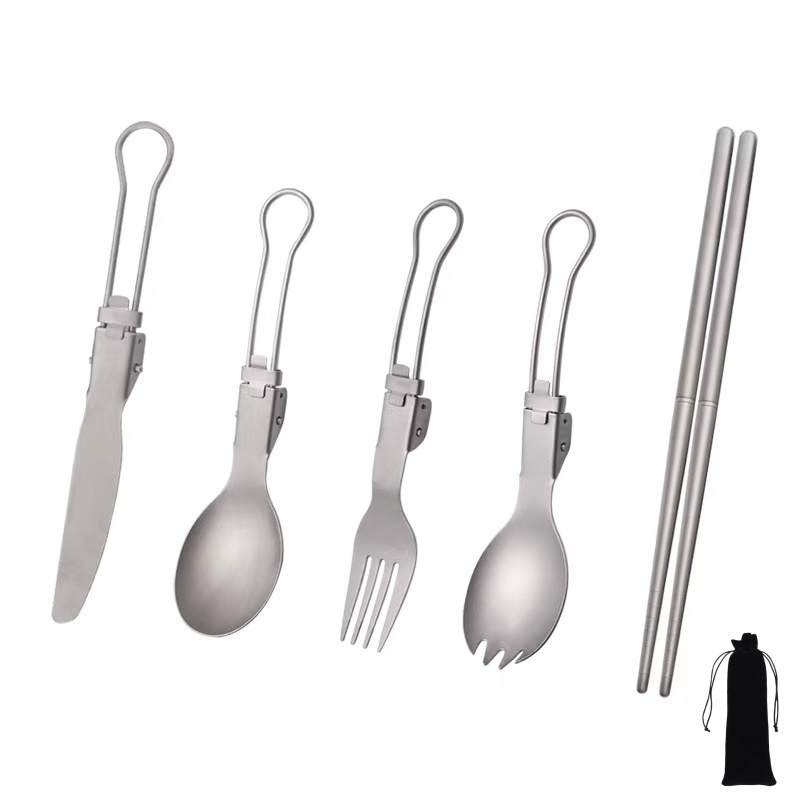 Titanium Foldable Utensil Set  - огляд і ціна Camping Cooking And Eating