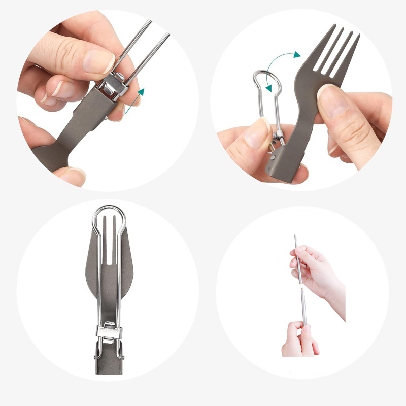 Titanium Foldable Utensil Set  - огляд і ціна Camping Cooking And Eating