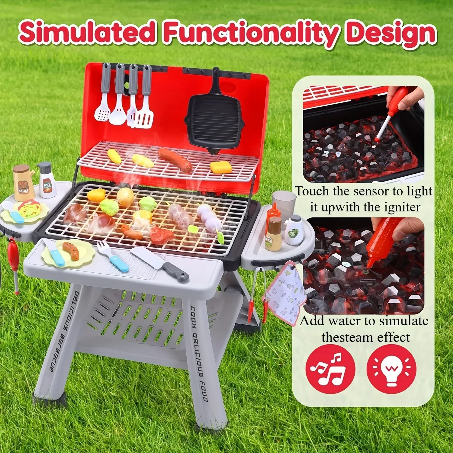 Barbecue Grill Toy Set Kids BB - огляд і ціна Camping Cooking Gifts