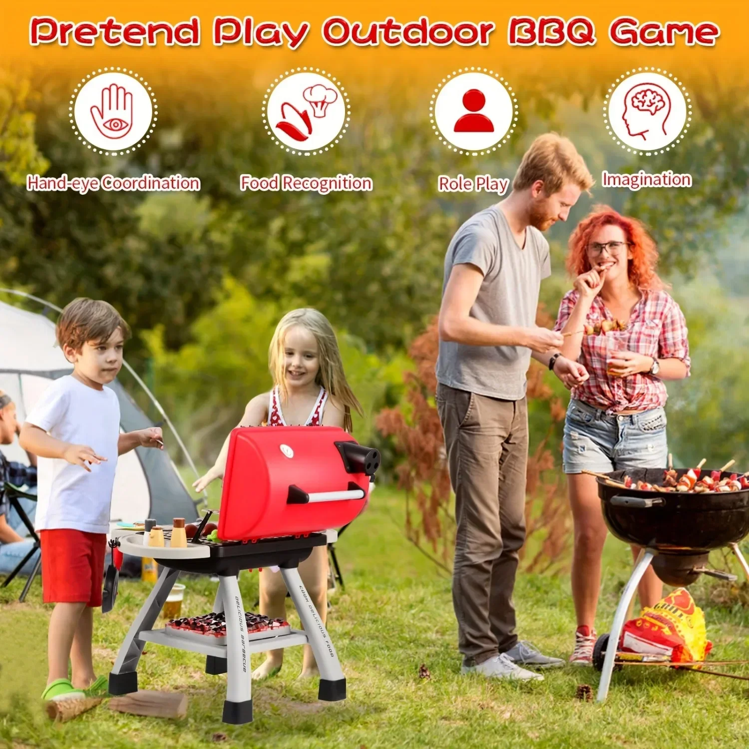Barbecue Grill Toy Set Kids BB - огляд і ціна Camping Cooking Gifts