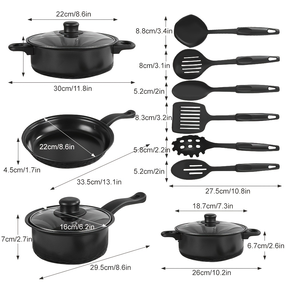 13PCS Nonstick Cookware Set Ca - огляд і ціна Skillet Cast Iron Camp