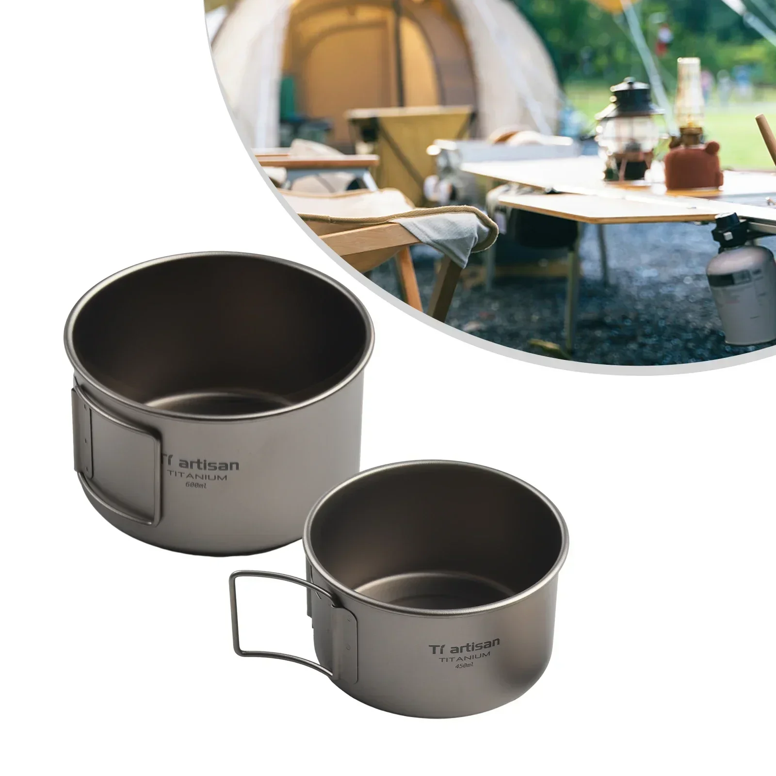 Titanium Bowl With Folding Han - огляд і ціна Camping Cooking Cover