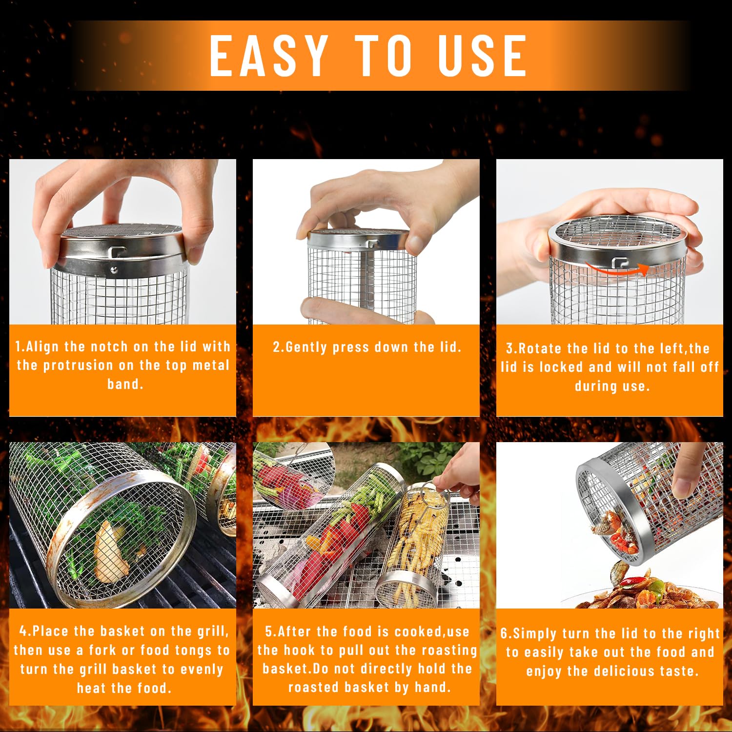 2 Pieces Rolling Grilling Bask - огляд і ціна Camping Cooking Gear Set