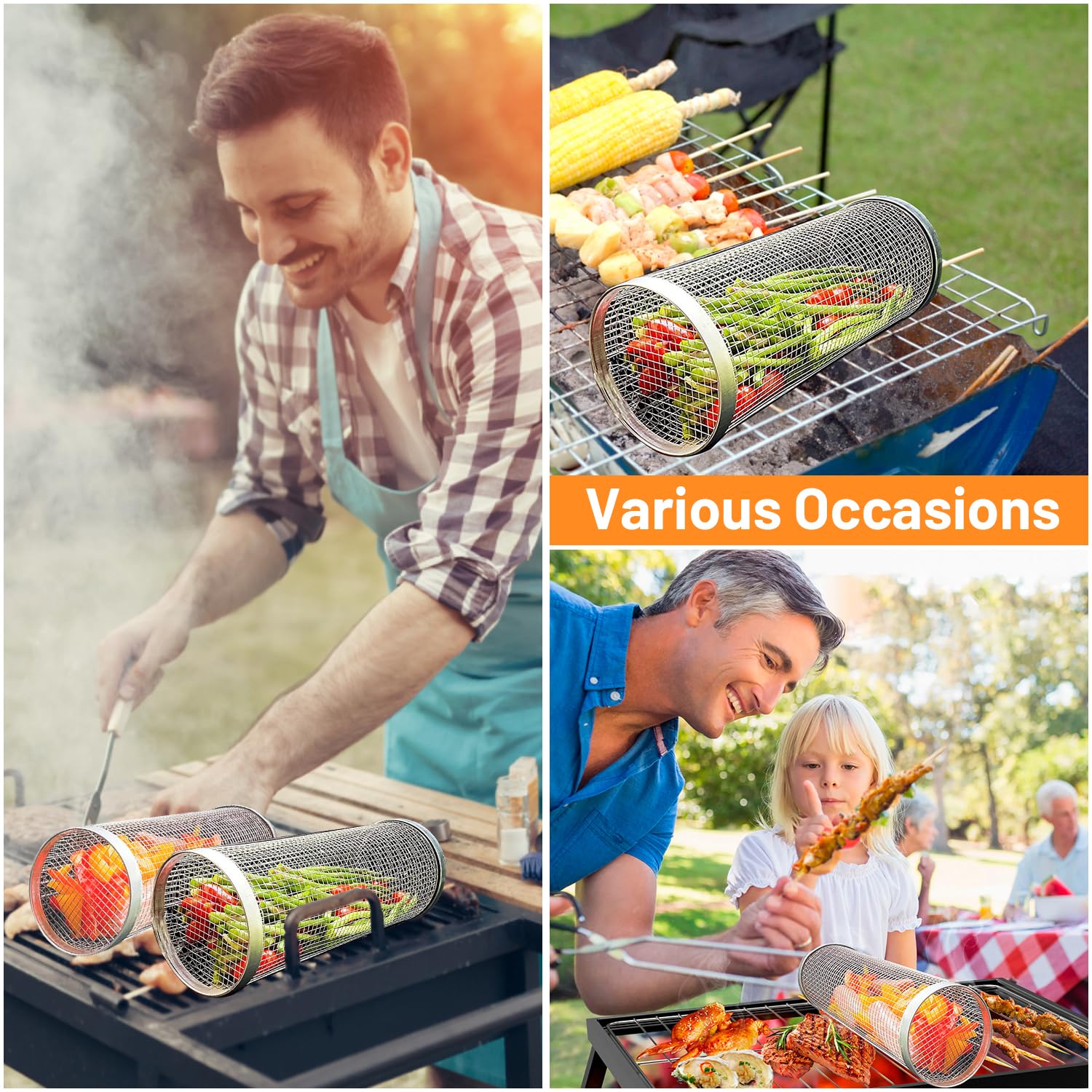 2 Pieces Rolling Grilling Bask - огляд і ціна Camping Cooking Gear Set