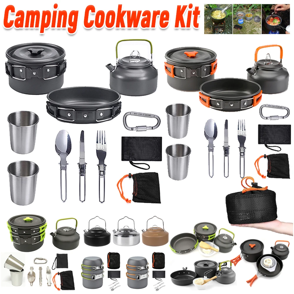 Camping Cookware Kit Kettle Po - огляд і ціна Camping Cooking Lightweight