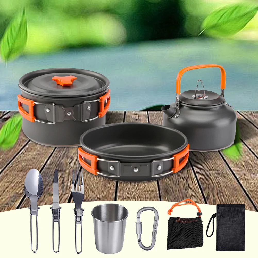 Camping Cookware Kit Kettle Po - огляд і ціна Camping Cooking Lightweight