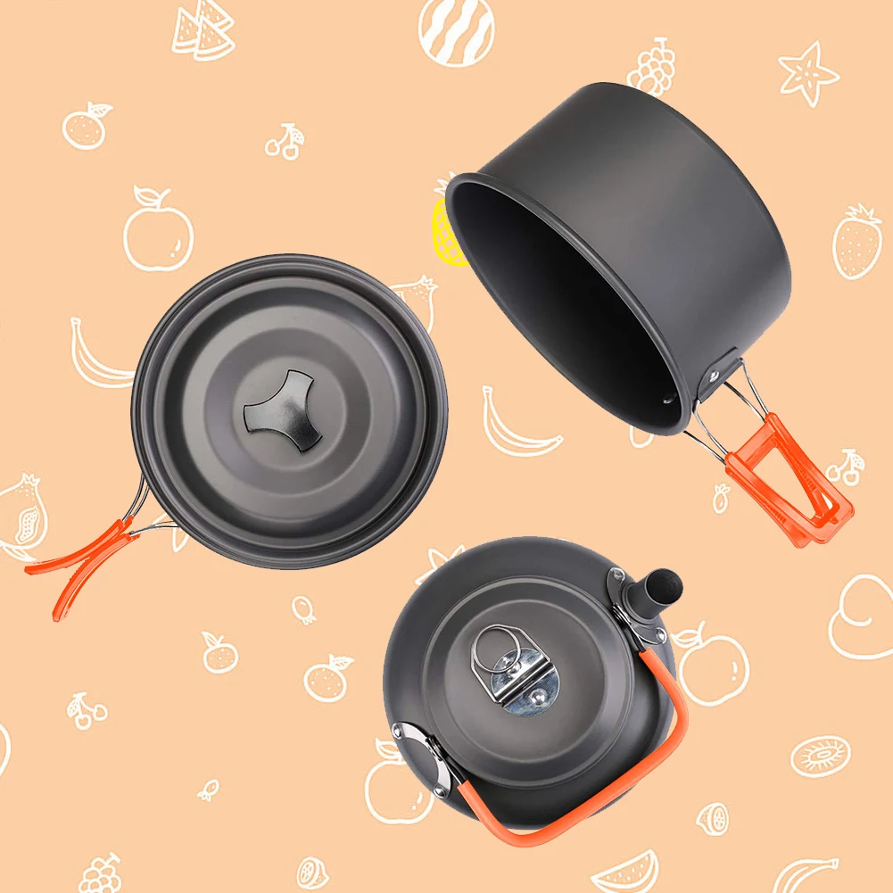Camping Cookware Kit Kettle Po - огляд і ціна Camping Cooking Lightweight