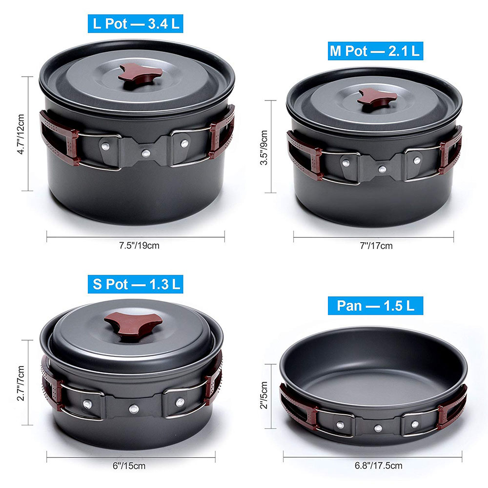 Outdoor Camping Cookware Kit N - огляд і ціна Camping Cooking Rice