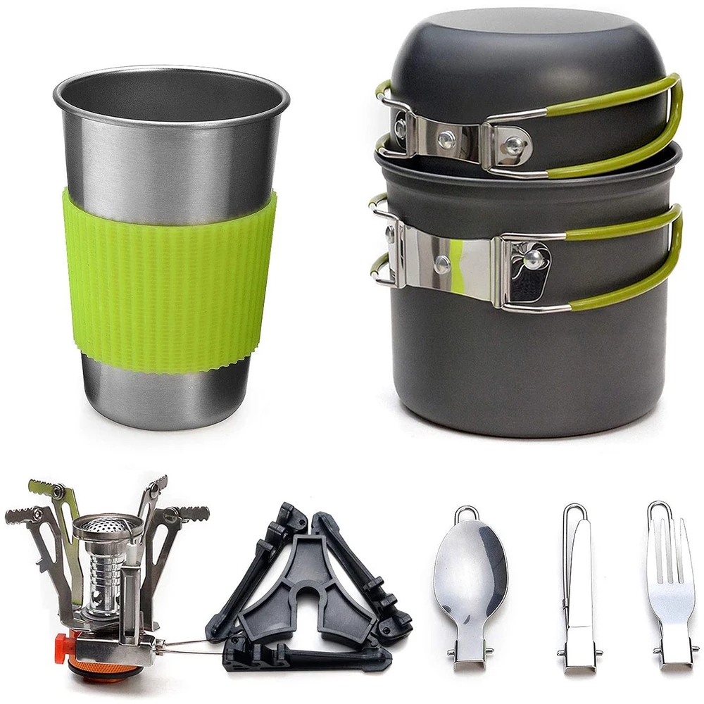 Camping Cookware Kit with Stov - огляд і ціна Camping Cooking Rice