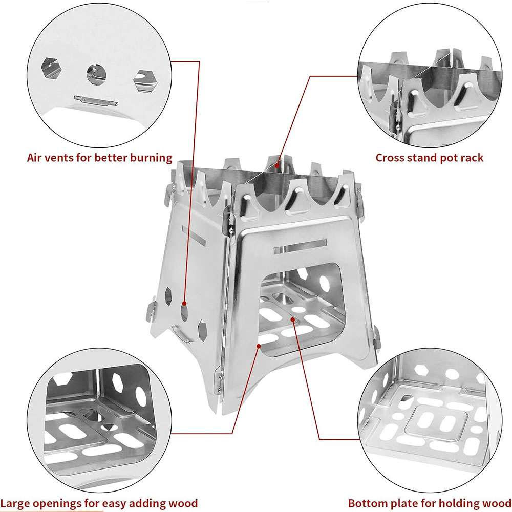 Portable Camping Wood Stove wi - огляд і ціна Camping Cooking Grate