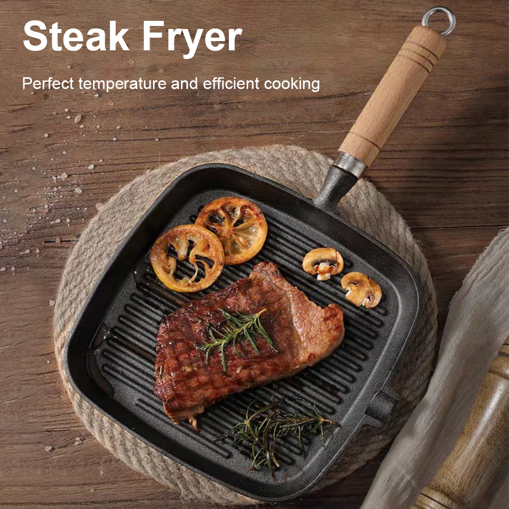Iron Skillet Steak Pan with Wo - огляд і ціна Skillet Cast Iron Camp